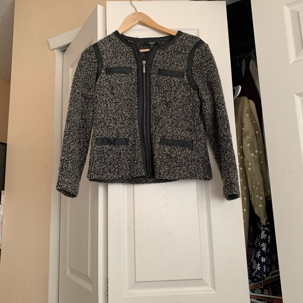 Alfani gray zip up jacket